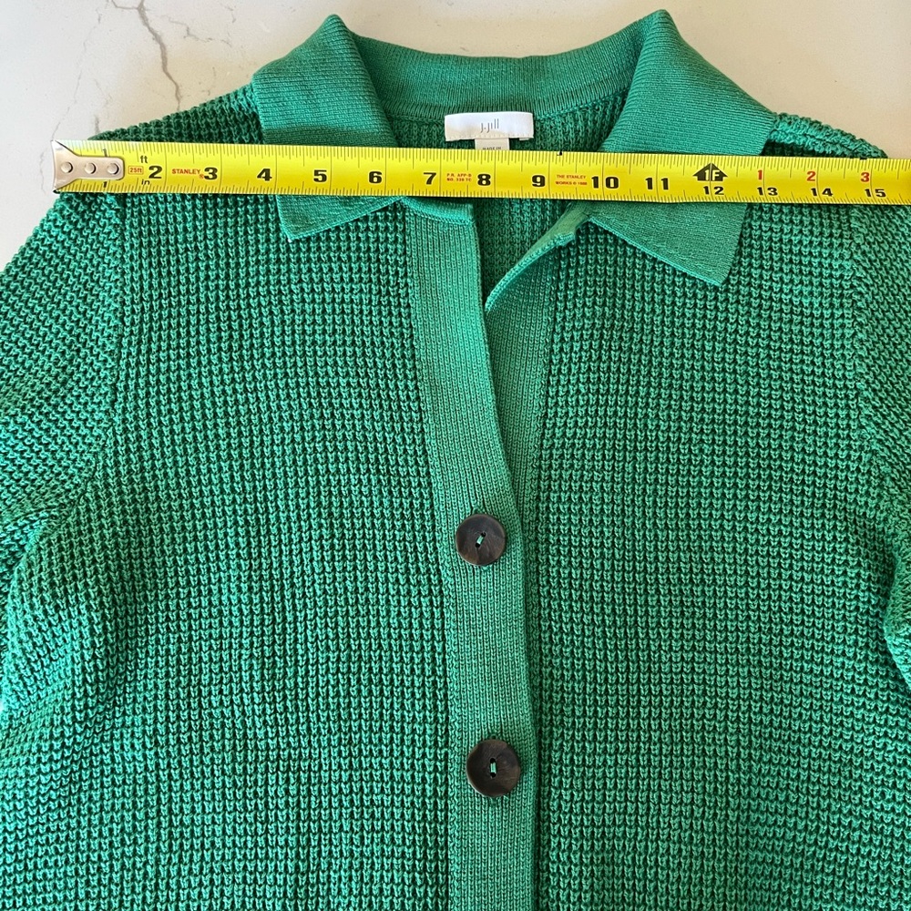 J. Jill Vibrant Green Cardigan Sweater - Picture 3 of 5
